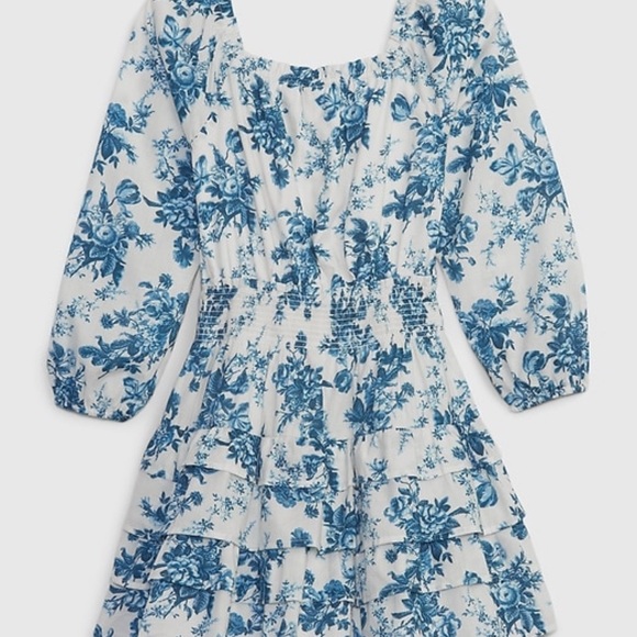 Gap x LoveShackFancy Girl’s Blue Floral Mini Dress XXL - Picture 3 of 5